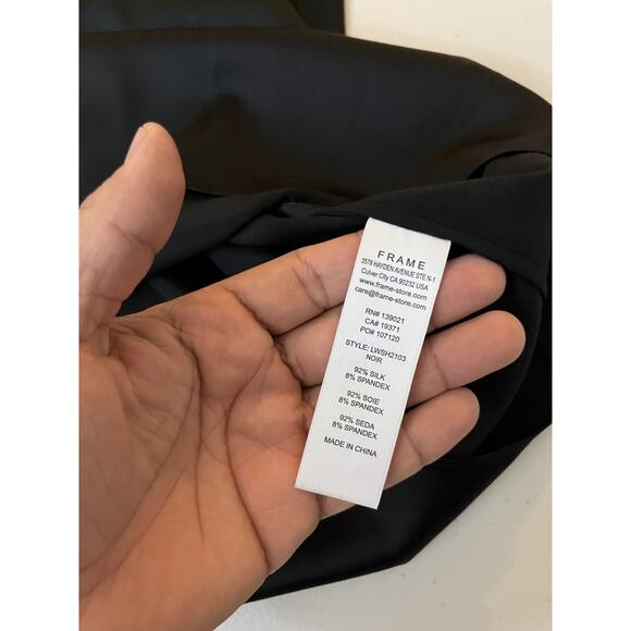 Frame Satin Silk Y2K Shirred Halter Top L Minimal Sophisticated Whimsigoth Fairy - Picture 10 of 13